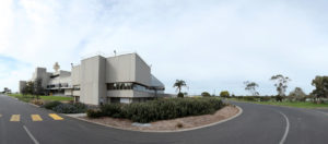 A panoramic image of the exterior of the Australian Animal Health laboratory.